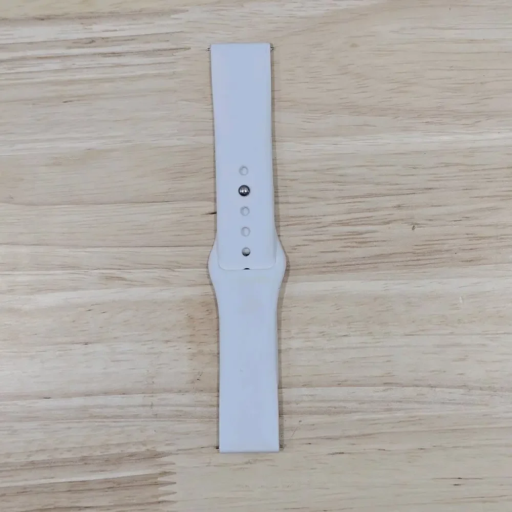 White Silicone Sport Watch Band for Samsung Garmin Amazfit 20mm Watch Lugs